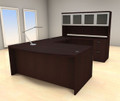 5pc U Shape Modern Executive Office Desk Set, #CH-AMB-U70