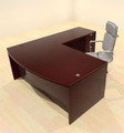 3pc L Shape Modern Contemporary Executive Office Desk Set, #CH-JAD-L2