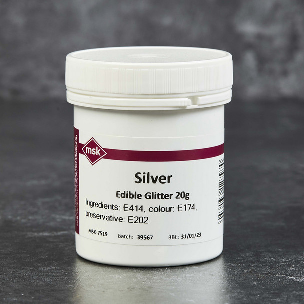 MSK Glitter Edible Silver (20g)