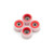 FlatFace Dual Durometer Bearing Wheels - Red/White