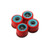 FlatFace Dual Durometer Bearing Wheels - Turquoise/Red