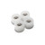 FlatFace Dual Durometer Bearing Wheels - White/White