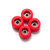 FlatFace Dual Durometer Bearing Wheels - Red/Red