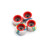FlatFace Dual Durometer Bearing Wheels - Red/Candy Swirl