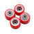 FlatFace Dual Bearing Dual Durometer V1 Bearing Wheels - White/Red