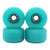Blistered x FlatFace G4 Urethane Wheels - Turquoise, Glow Front - w JoyCult Bearings Collab