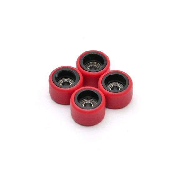 FlatFace Dual Durometer Bearing Wheels - Black/Red