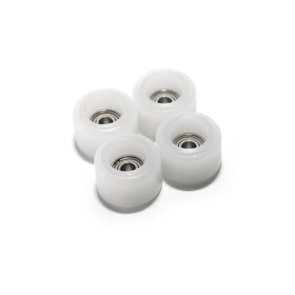 FlatFace Dual Durometer Bearing Wheels - White/White