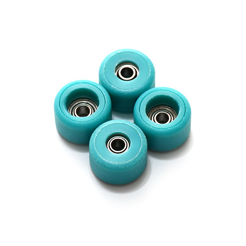 FlatFace Dual Durometer Bearing Wheels - Turquoise/Turquoise
