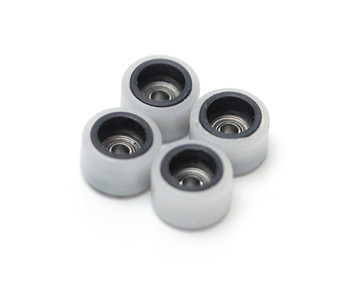 FlatFace Dual Durometer Bearing Wheels - Black/White