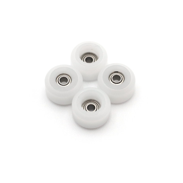 FlatFace Dual Durometer V2 Bearing Wheels - White/White