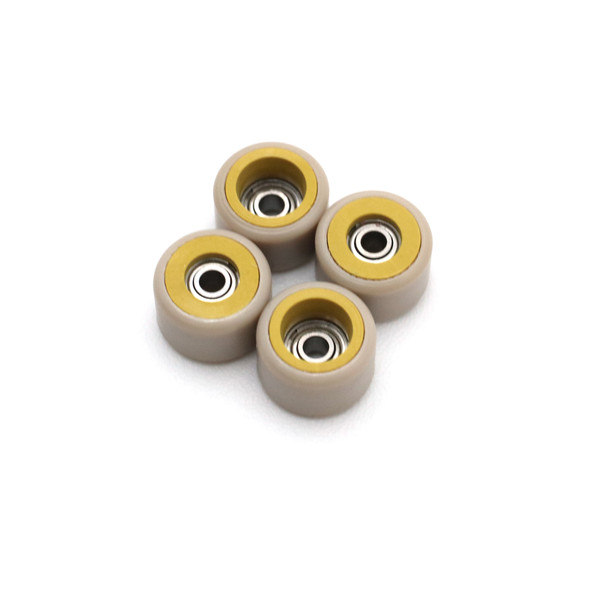 FlatFace Dual Durometer Bearing Wheels - Gold/Tan
