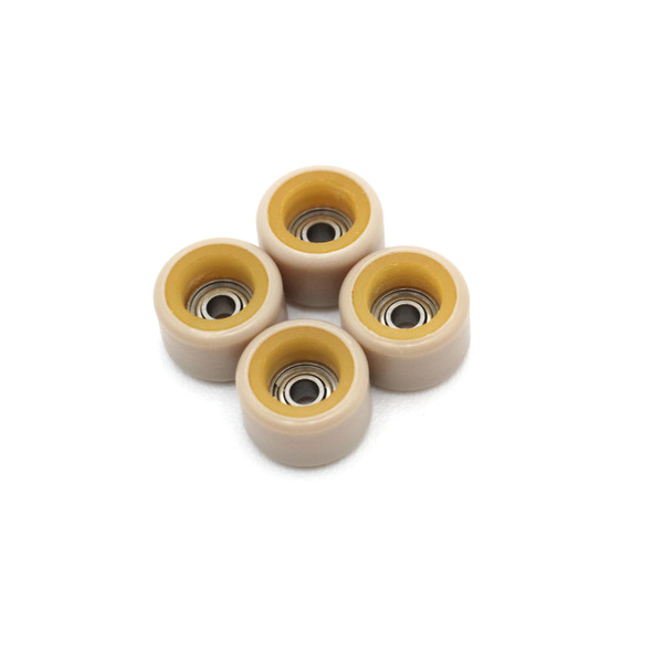 FlatFace Dual Durometer Bearing Wheels - Yellow Buttercup/Tan