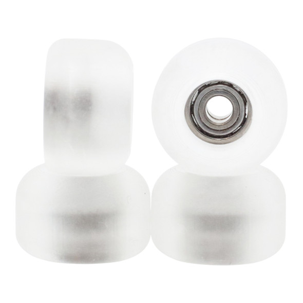 Blistered Urethane Asymmetrical Dual Bearing Wheels - 72D Ultra - Clear