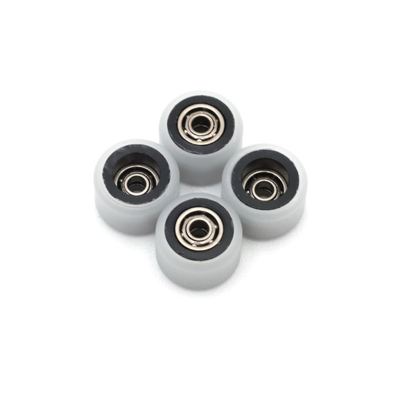 FlatFace Dual Bearing Dual Durometer V1 Bearing Wheels - Black/White