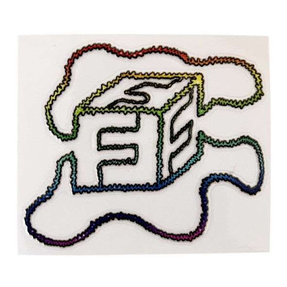 FlatFace Rainbow Cube Transfer Sticker