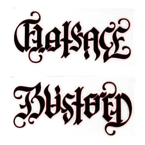 1 FlatFace/Blistered Ambigram Transfer Sticker