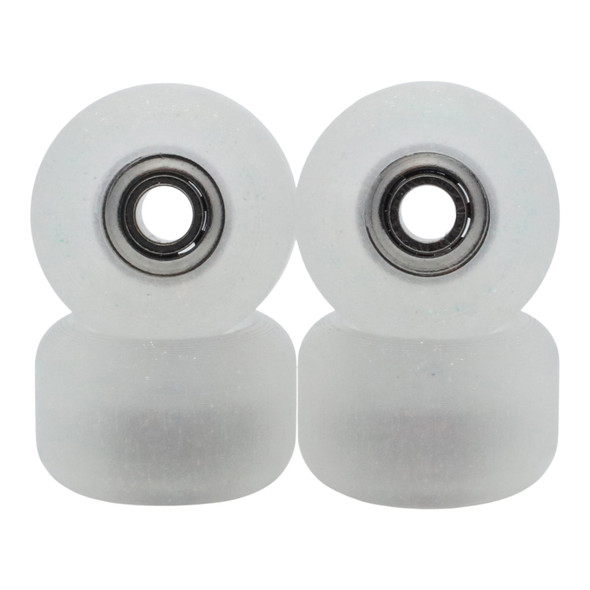 Blistered x FlatFace G6 Urethane Wheels - Purple-Green Color Shift in Clear - JoyCult Bearing Collab