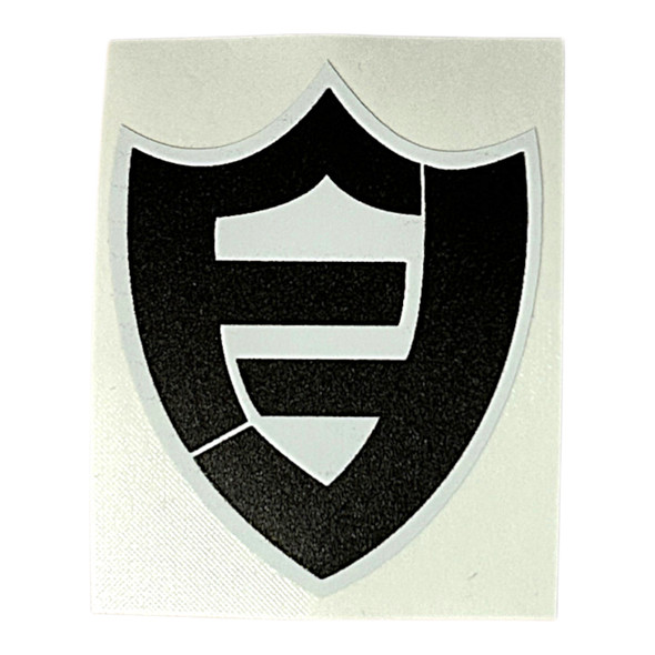 FF Black Shield Sticker (White Outline)