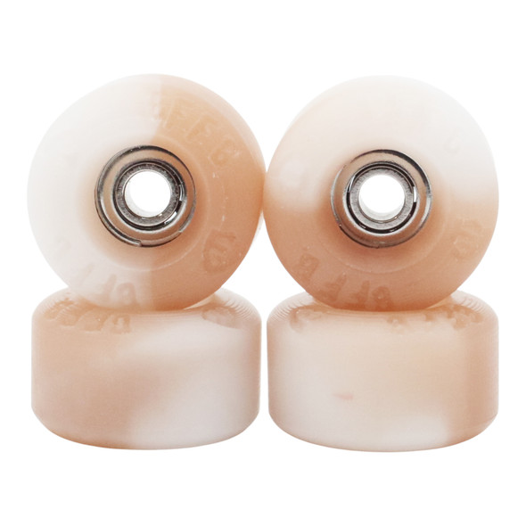 Blistered Urethane Wheels - FF V3 - Half n Half White Chocolate Cow - JoyCult Bearing