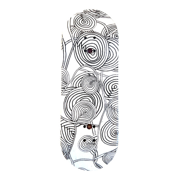 FlatFace G15.12 Deck - 33.6mm - Mike Spirals (White on White) - Real Wear