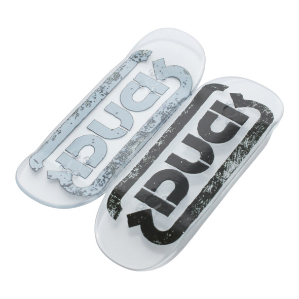 Black Duck Mirror Ambigram - Clear Duck Deck Polycarbonate - 34mm
