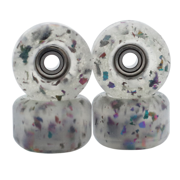Blistered x FlatFace G4 Urethane Wheels - Clear Vaporwave Glow