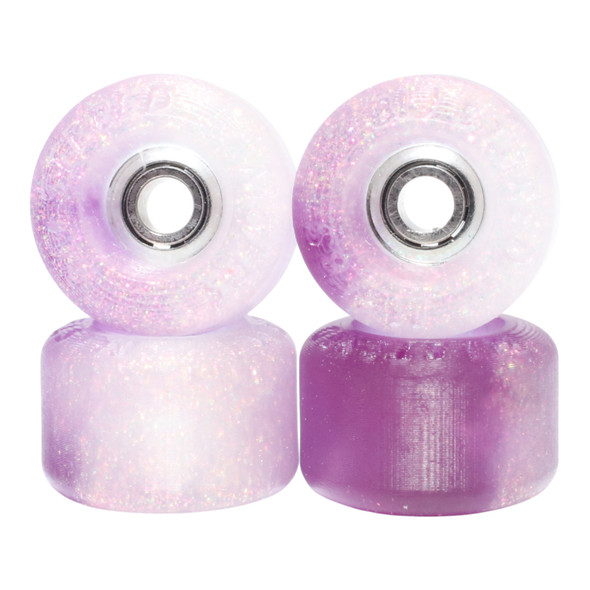 Blistered Wheels - MGFBS Pro - 72D Ultra Joycult Bearing - Color Shift Sparkle SunShift to Purple White Swirl