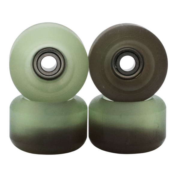 Blistered x FlatFace G4 Urethane Wheels - 72D ULTRA - Green/Black HeatShift -> Yellow