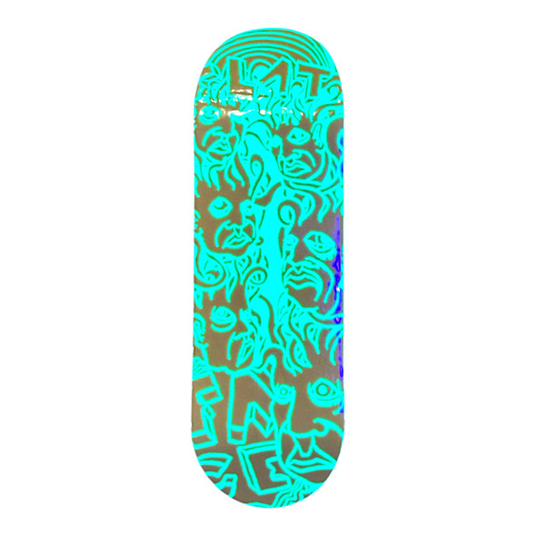 FlatFace Prototype Deck - 29.7mm - Zeph White/Yellow GLOW - Real Wear