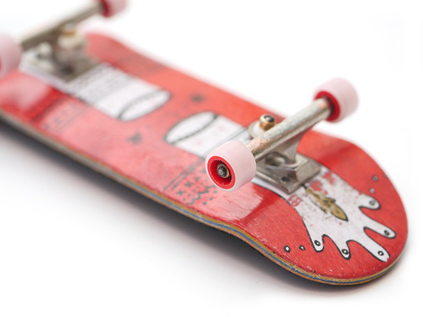 FlatFace Dual Durometer Bearing Wheels - Red/White