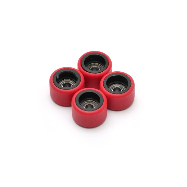 FlatFace Dual Durometer Bearing Wheels - Black/Red