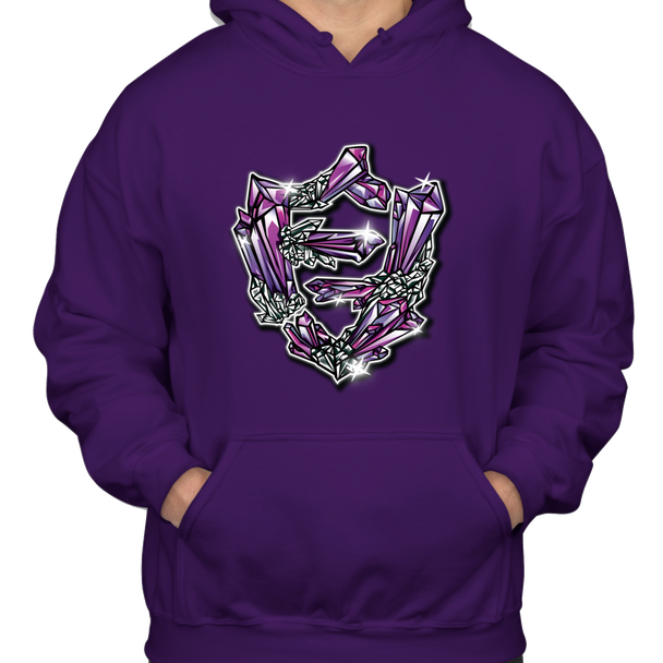 FlatFace Crystal Hoodie - Purple - S