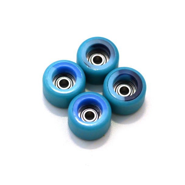 FlatFace Dual Durometer Bearing Wheels - Ocean Swirl/Turquoise
