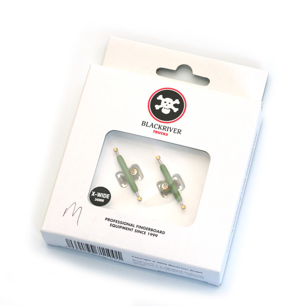 Blackriver Trucks - Green/Silver - Mike's Special Edition FOR DUAL BEARING WHEELS (No Tool)