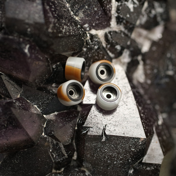 FlatFace Dual Durometer Bearing Wheels - Black/Toffee