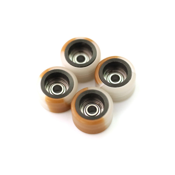 FlatFace Dual Durometer Bearing Wheels - Black/Toffee