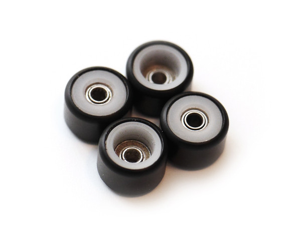 FlatFace Dual Durometer Bearing Wheels - White/Black