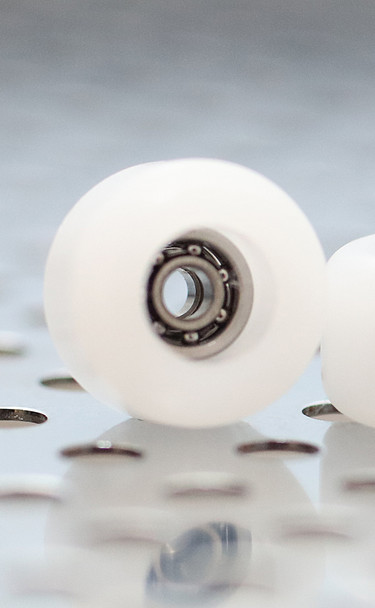 FlatFace G9 Dual Bearing Wheels - White - Open Bearing