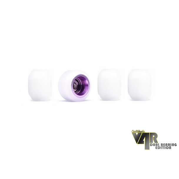 Cartwheels V4R Dual Bearings - White + Purple Core