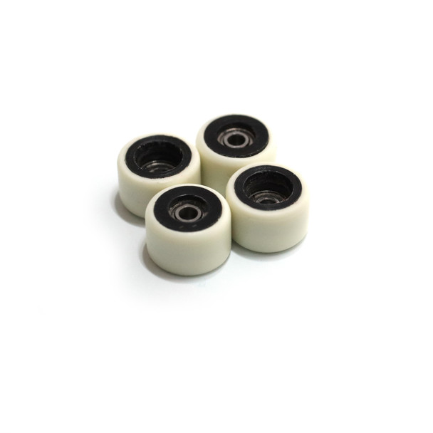 FlatFace Dual Durometer Urethane Bearing Wheels - Black/Off-White 72D
