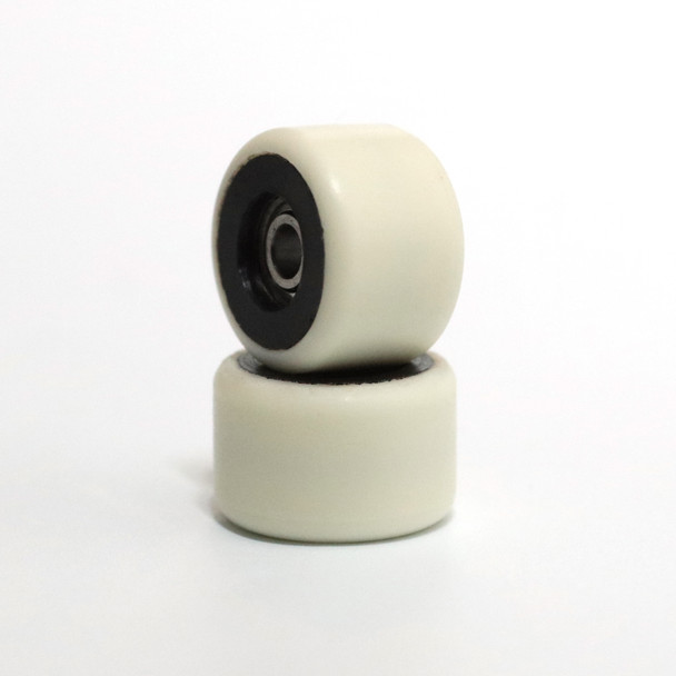 FlatFace Dual Durometer Urethane Bearing Wheels - Black/Off-White 72D