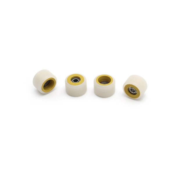 FlatFace Dual Durometer Bearing Wheels - Gold/White