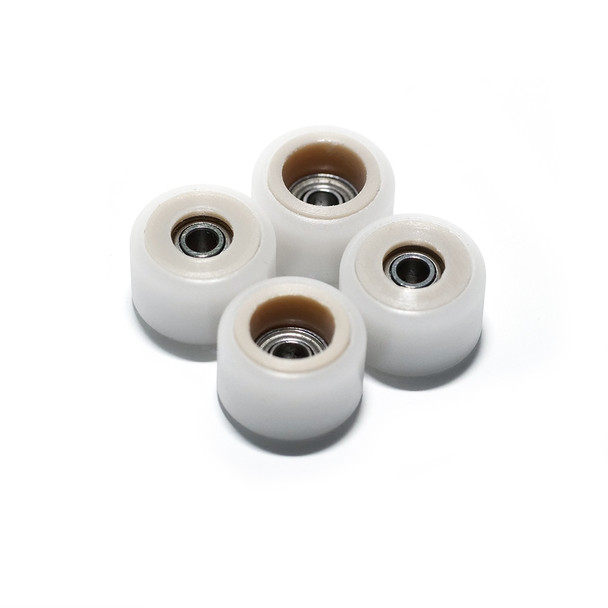 FlatFace Dual Durometer Bearing Wheels - Tan/White