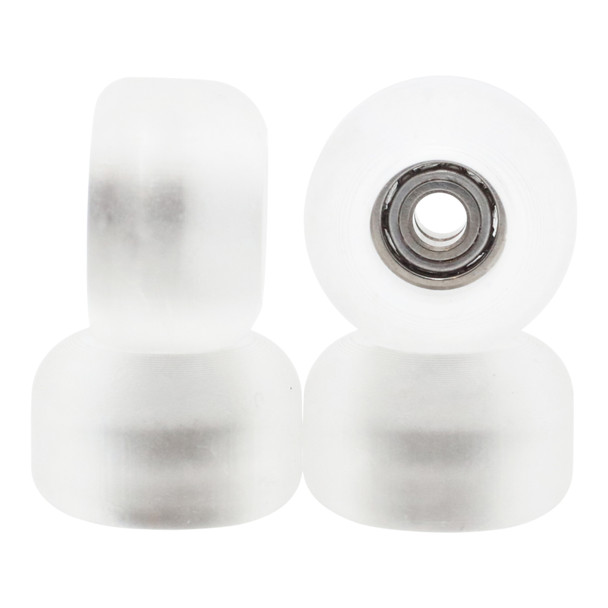 Blistered Urethane Asymmetrical Dual Bearing Wheels - 72D Ultra - Clear