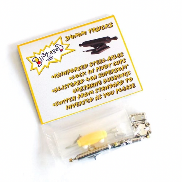 Blistered Trucks - Chrome, Gold Baseplate - 33mm