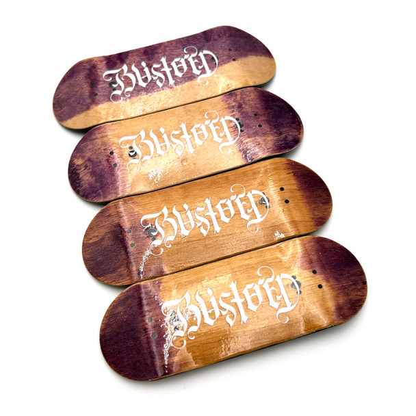 FlatFace G15 Deck - FlatFace/Blistered Ambigram White over Wood/Purple Fade - 33.6mm