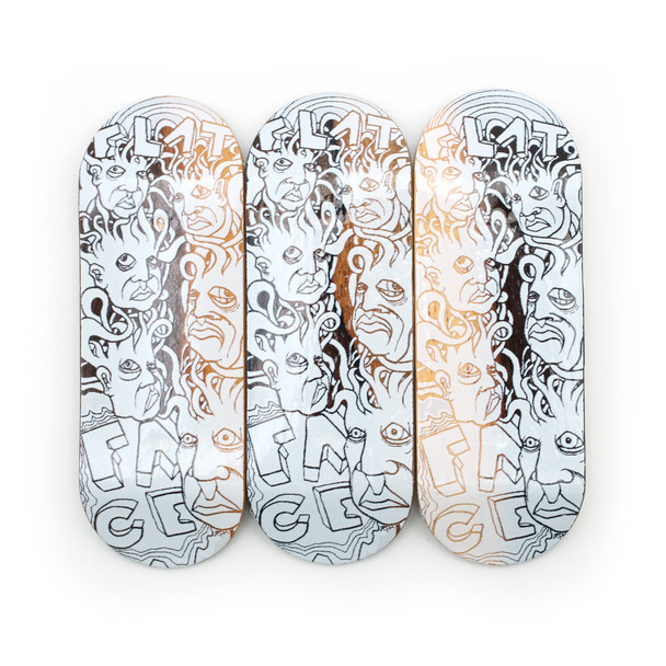 FlatFace G15.12 Deck - 33.6mm - Zeph White Real Wear on Twotone