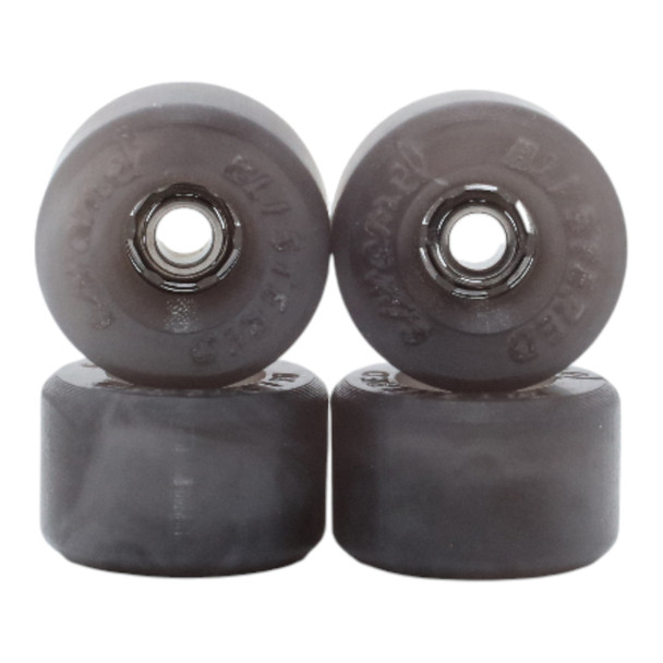 Blistered Urethane Wheels - Conical XL Caramel Ceramic Bearing - Grey Translucent Swirl