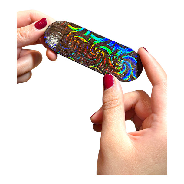 FlatFace Flatty Deck 34mm - Holo Ambigram Invisible Graphic 1 of 1 - Real Wear